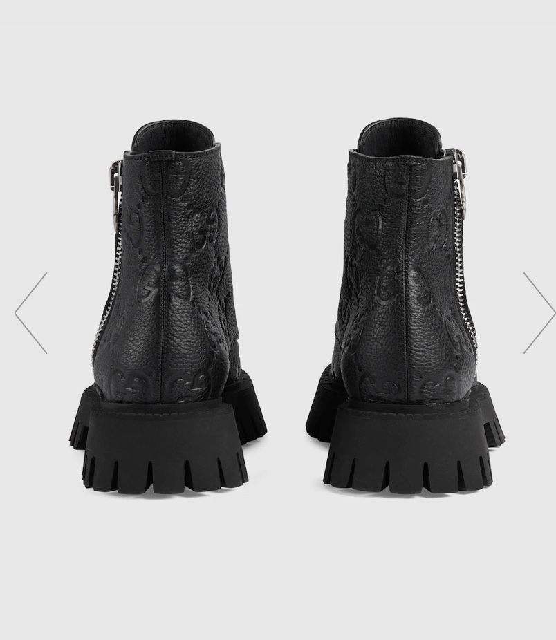 Gucci2023 Botas Martin superfrescas, el logotipo GG sigue brillando en la nueva colección, con comod
