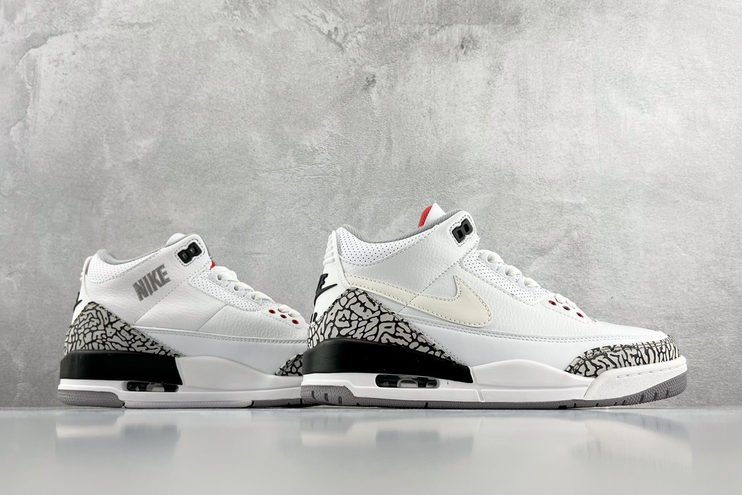 The latest foreign trade batch of Jordan Air Jordan 3 JTH Justin Timberlake &Tinker Hatheld cracked white AV6683-160