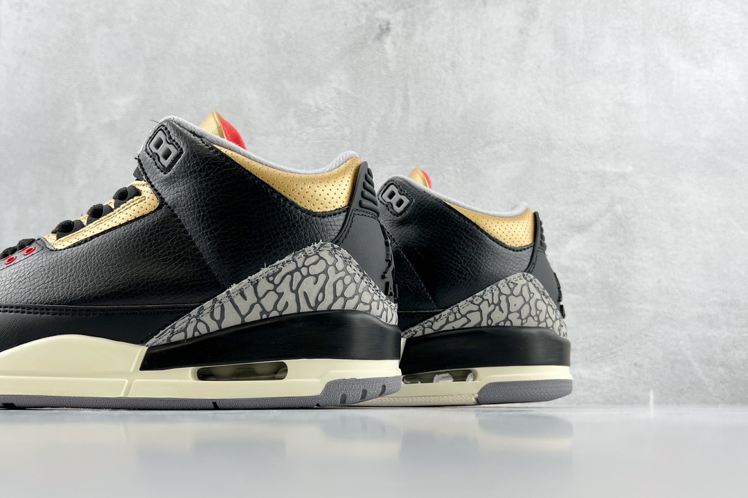 最新外贸批次 Jordan Air Jordan 3 Retro ”Black Gold”黑金小黑水泥 CK9246-067