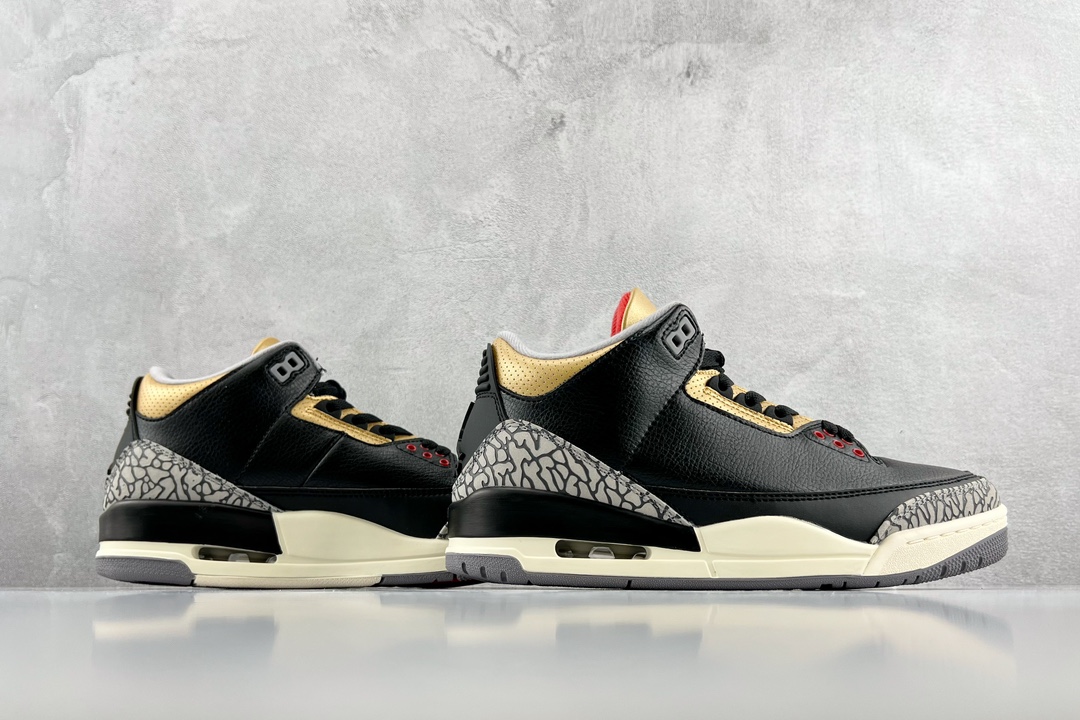 最新外贸批次 Jordan Air Jordan 3 Retro ”Black Gold”黑金小黑水泥 CK9246-067