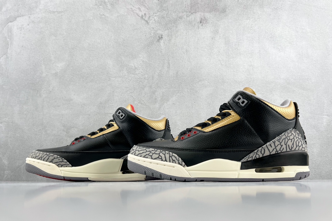 最新外贸批次 Jordan Air Jordan 3 Retro ”Black Gold”黑金小黑水泥 CK9246-067