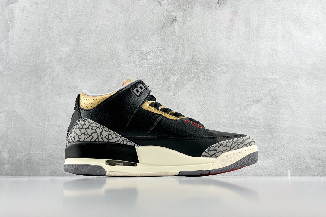 最新外贸批次 Jordan Air Jordan 3 Retro ”Black Gold”黑金小黑水泥 CK9246-067