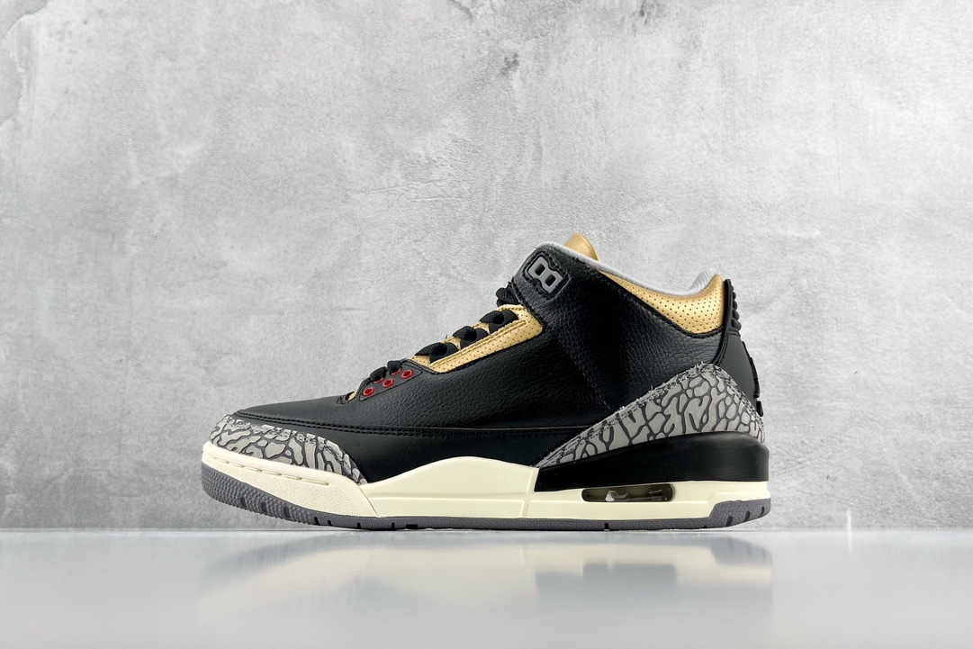 最新外贸批次 Jordan Air Jordan 3 Retro ”Black Gold”黑金小黑水泥 CK9246-067