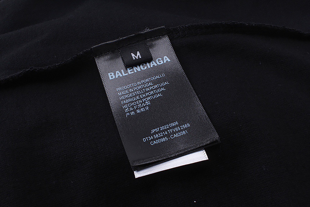 High-Quality Palenciaga Long Sleeve Shirt, Parisian Family Design, 280g, Black/White, M-XXL - 图片 8