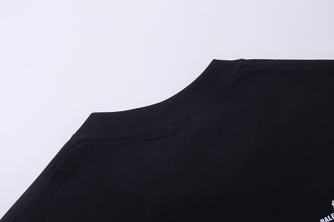 High-Quality Palenciaga Long Sleeve Shirt, Parisian Family Design, 280g, Black/White, M-XXL - 图片 6