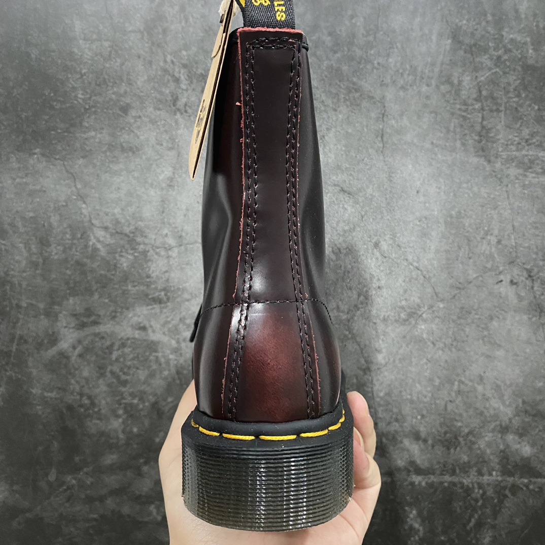 Dr.Martens Dr.Martens Martin boots 1460 classic 8-hole series hard leather glossy cherry red