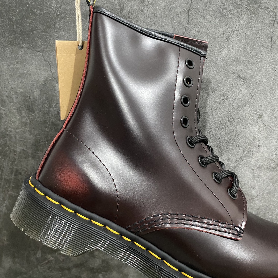 Dr.Martens Dr.Martens Martin boots 1460 classic 8-hole series hard leather glossy cherry red