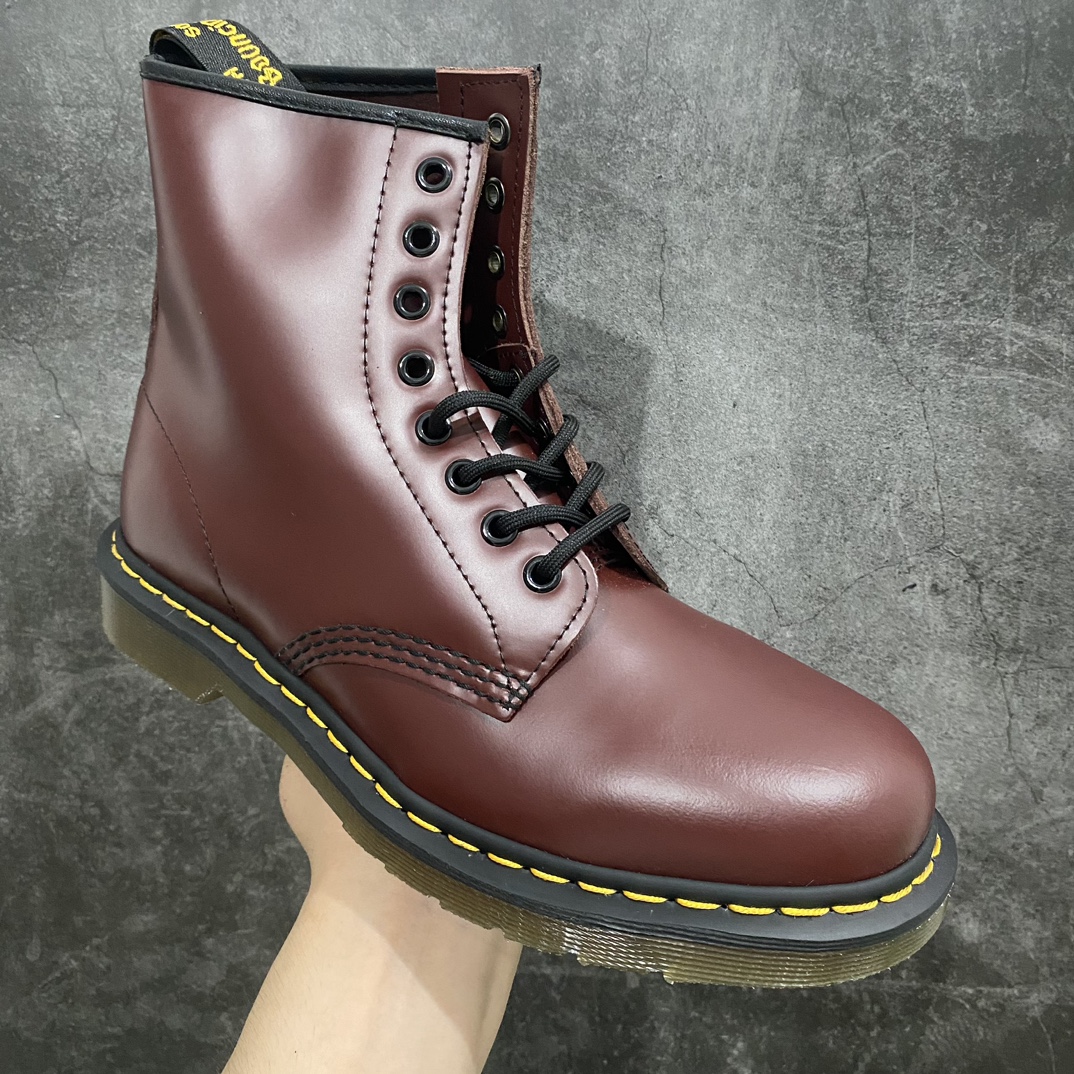 Dr.Martens Dr.Martens Martin boots 1460 classic 8-hole series hard leather matte wine red