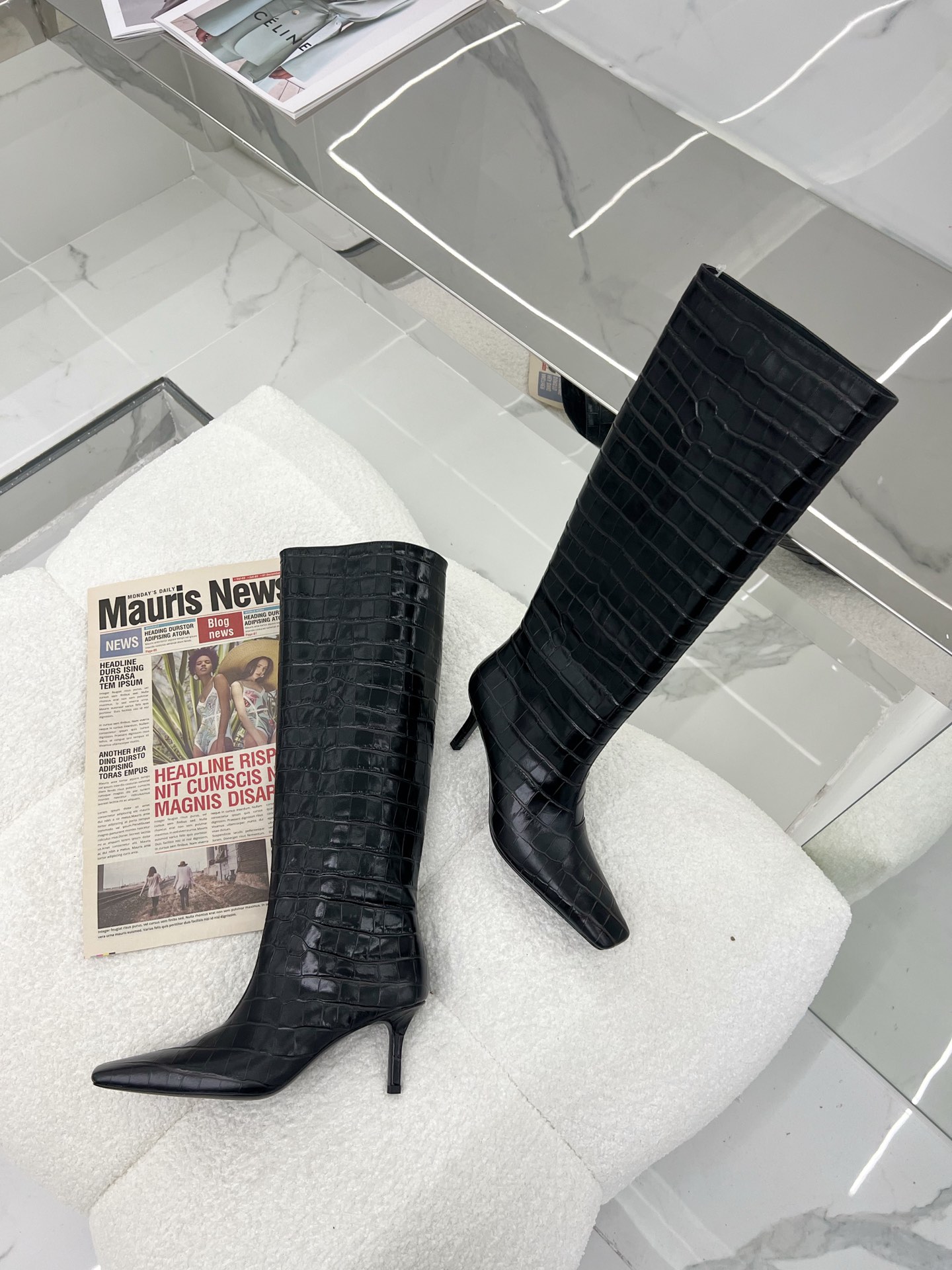Fashionable Crocodile-Skinned Boots: Premium Quality, Unique Design, Affordable Price - 图片 4