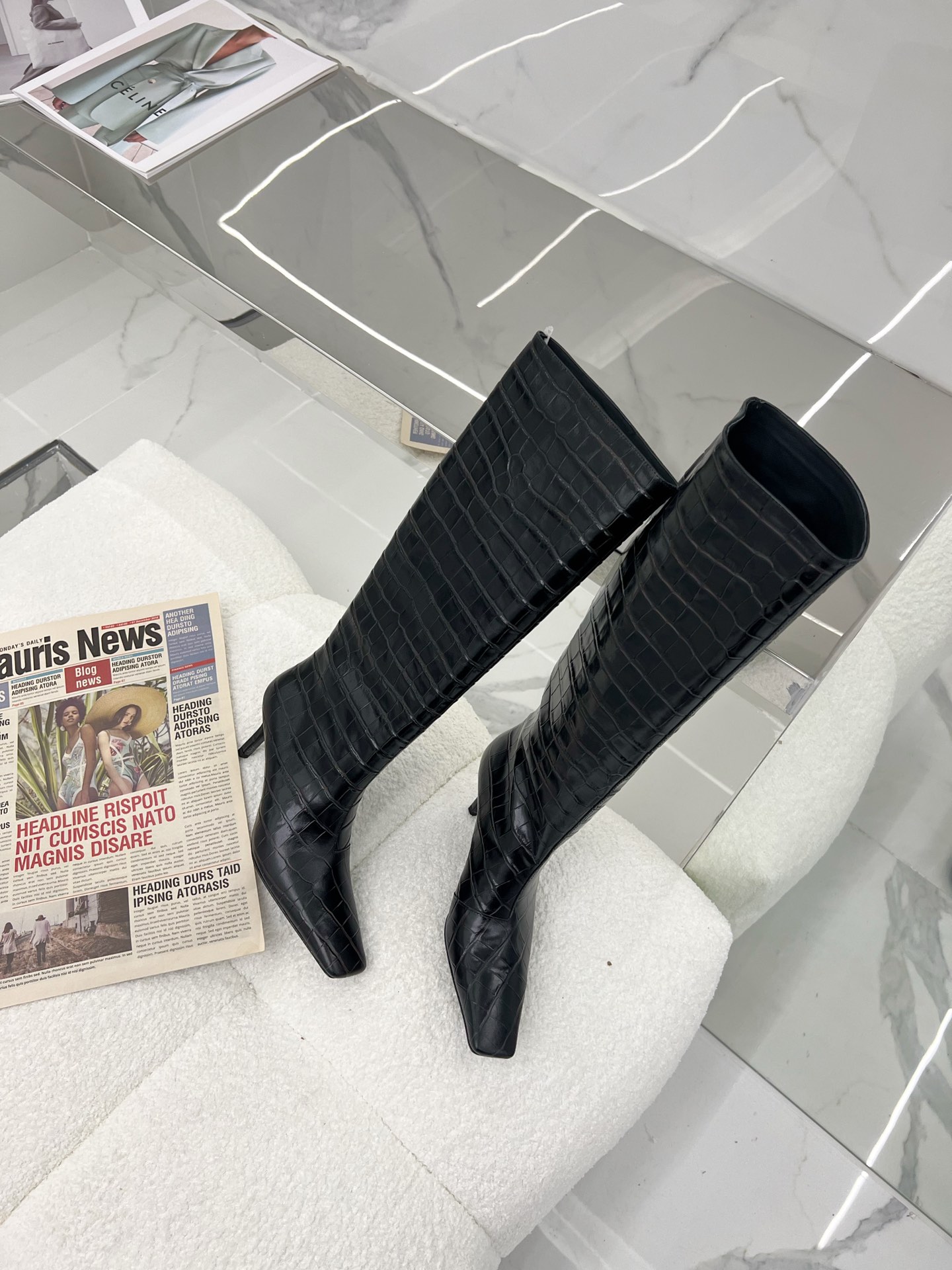 Fashionable Crocodile-Skinned Boots: Premium Quality, Unique Design, Affordable Price - 图片 2