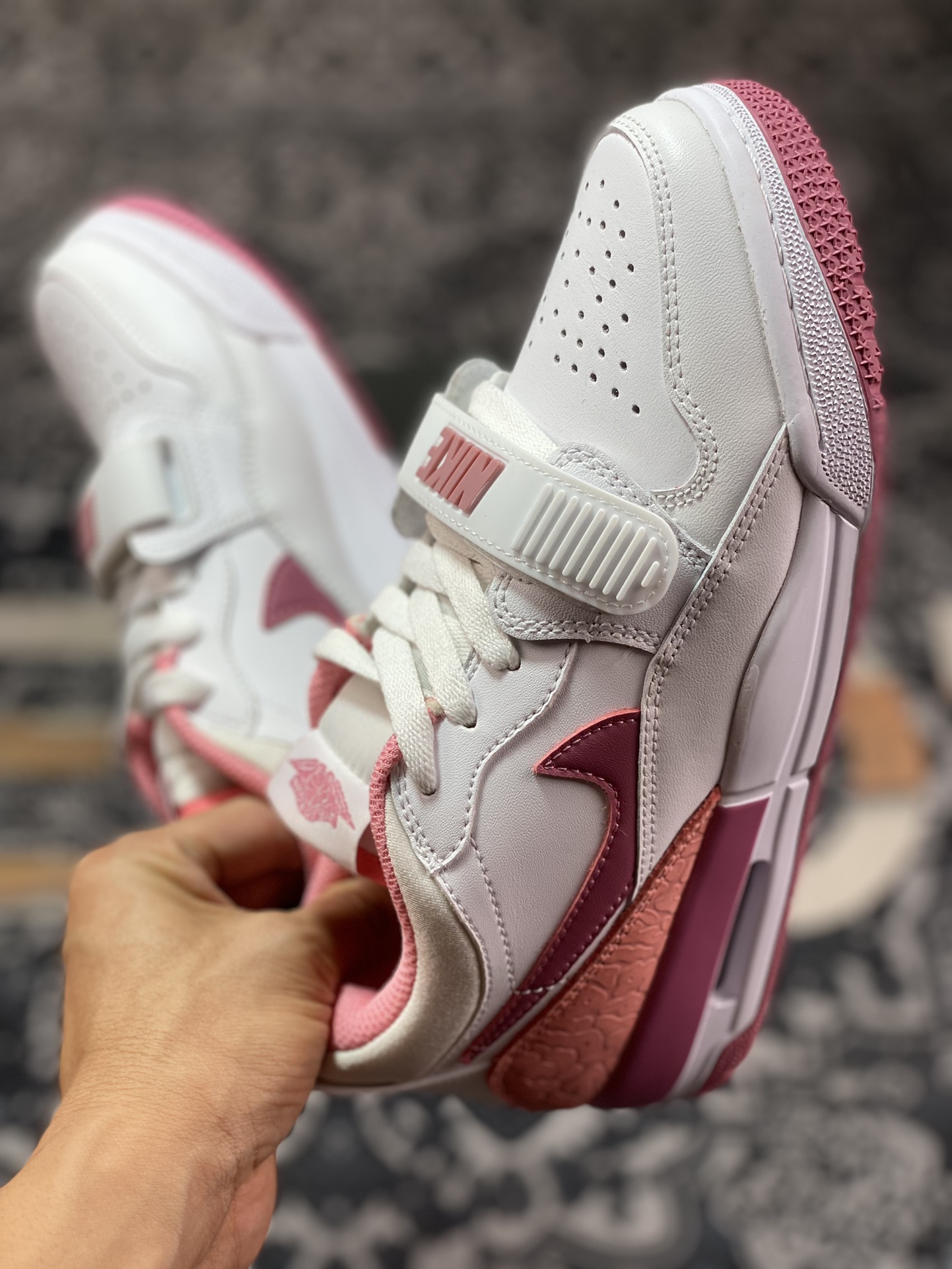 Nike Air Jordan Legacy 312 Low GS ”Desert Berry” Jordan's strongest three-in-one hybrid version low-top basketball shoes ”Leather White Jam Pink” FN3407-161