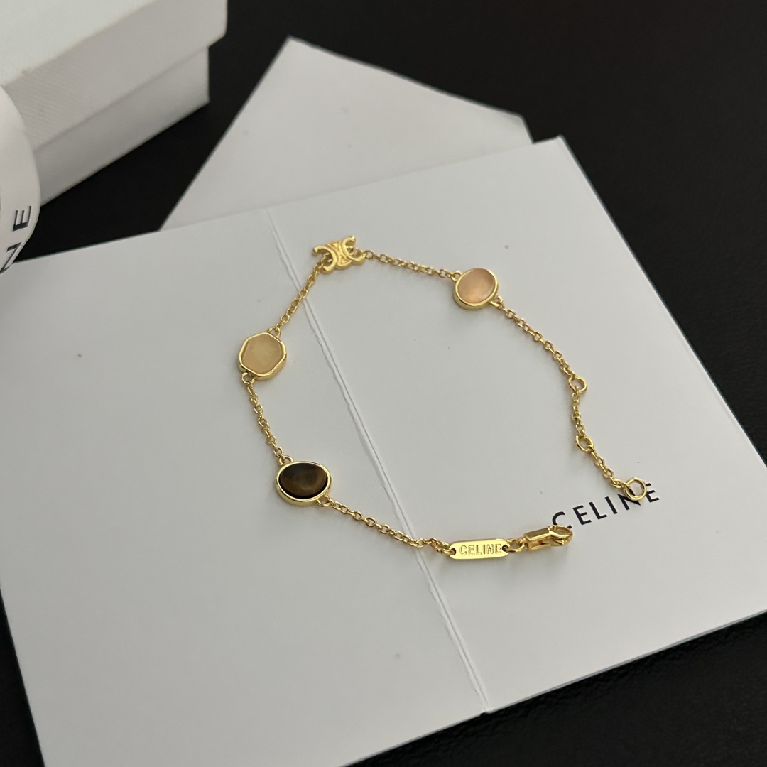 Celine Initial ‘C’ Bracelets: Bold Link Bracelets with Sculptural Letter 6 i1693810007 8004 0