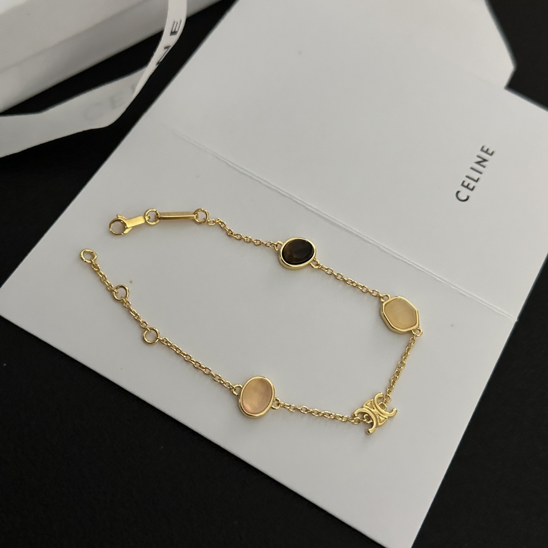 Celine Initial ‘C’ Bracelets: Bold Link Bracelets with Sculptural Letter 7 i1693810007 8891 3