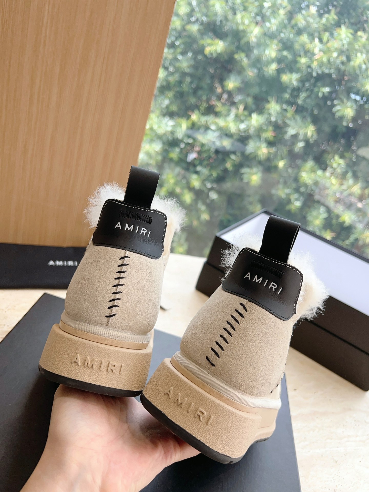Amiri Heavy Snow Boots: Wool Lined, Original Soles, Various Sizes, Customizable. - 图片 8