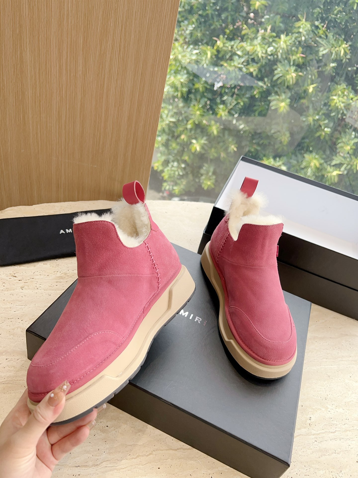 Amiri Heavy Snow Boots: Wool Inside, Original Soles, Sizes 35-40, Customizable. - 图片 5