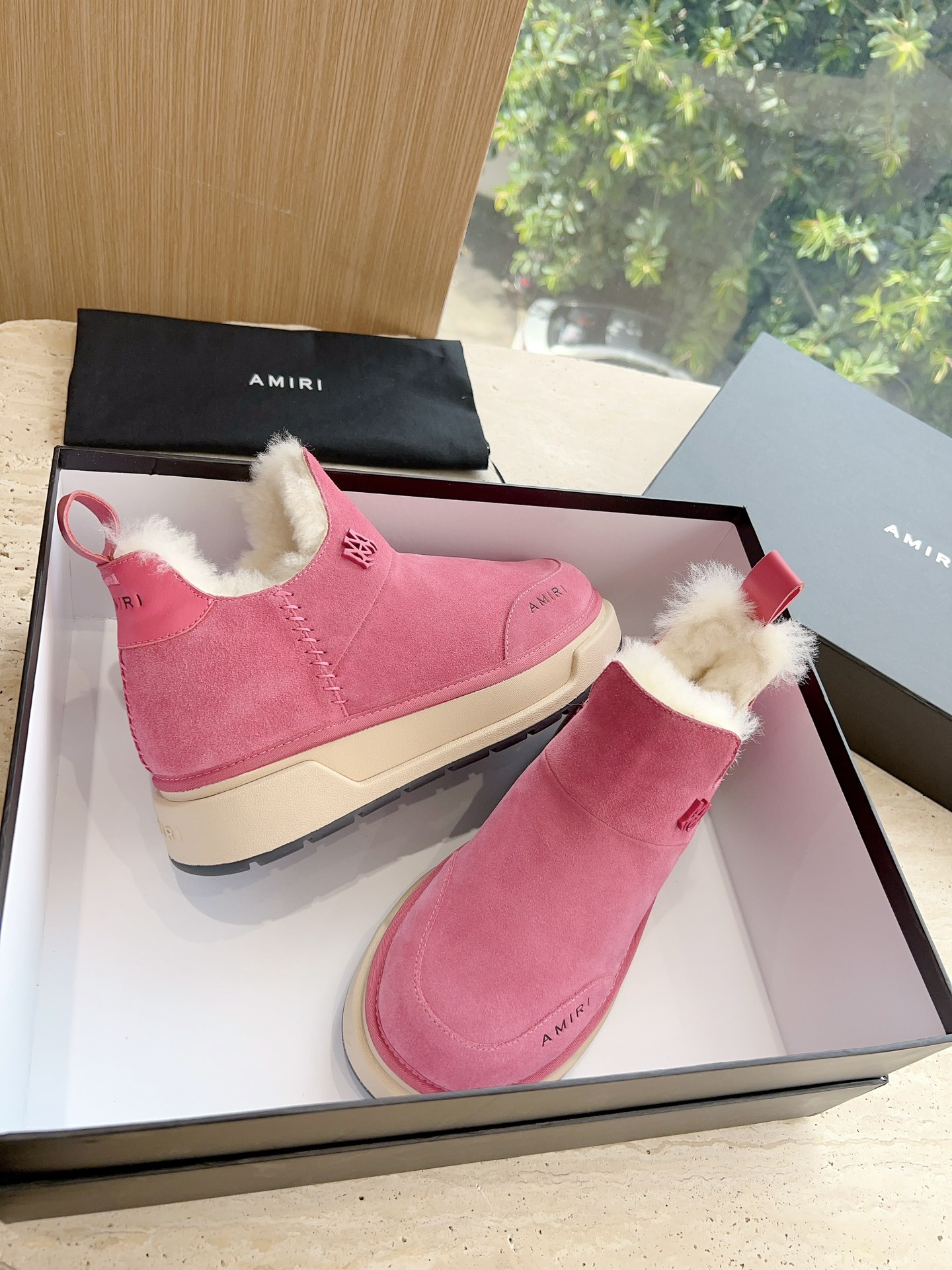 Amiri Heavy Snow Boots: Wool Inside, Original Soles, Sizes 35-40, Customizable. - 图片 2