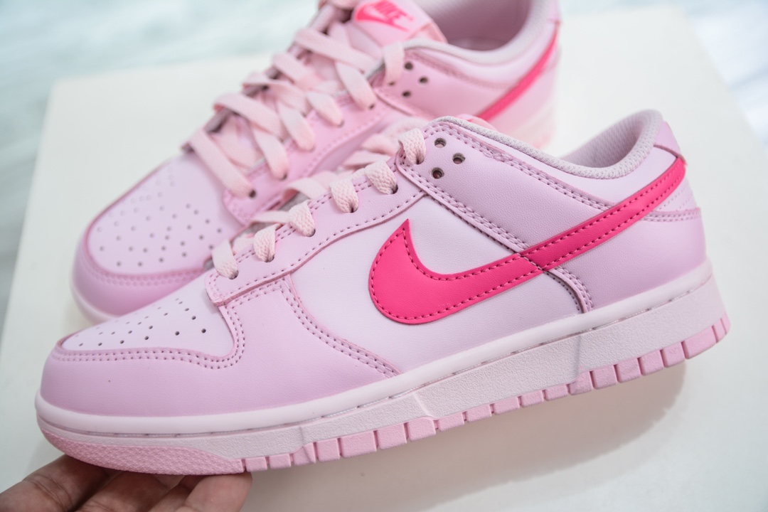 Original NK Dunk Low Light Pink Splicing DH9756-600