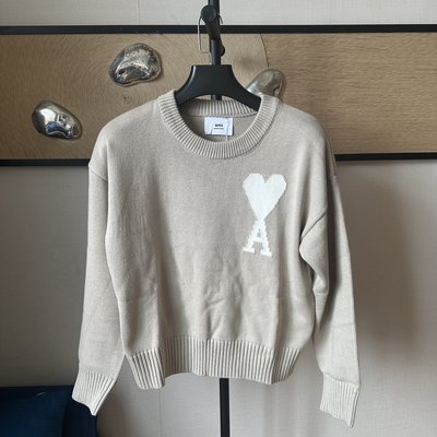 AMI Clothing Sweatshirts Embroidery Cotton Wool