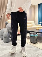 Prada Clothing Pants & Trousers for sale cheap now
 Embroidery Fall/Winter Collection Fashion Casual