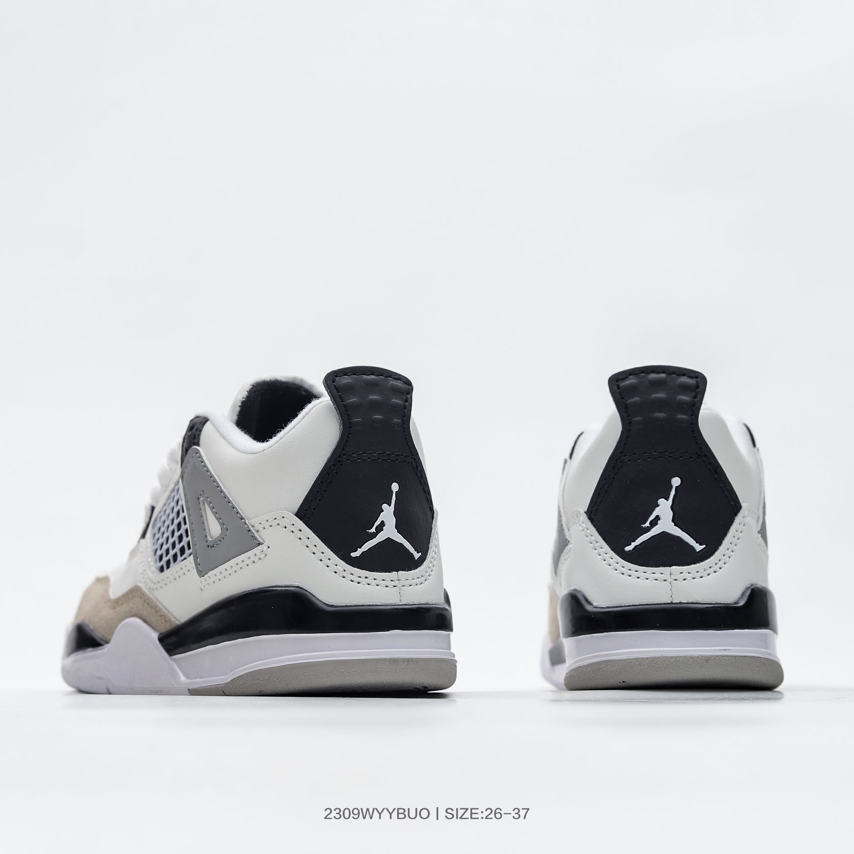 图片[4]-耐克Nike Air Jordan 4 乔4 AJ4 童鞋中帮复古休闲运动文化篮球鞋。货号：DH6927 101 尺码：26 27 28 29 30 31 32 33 34 35 36 37-选品中心