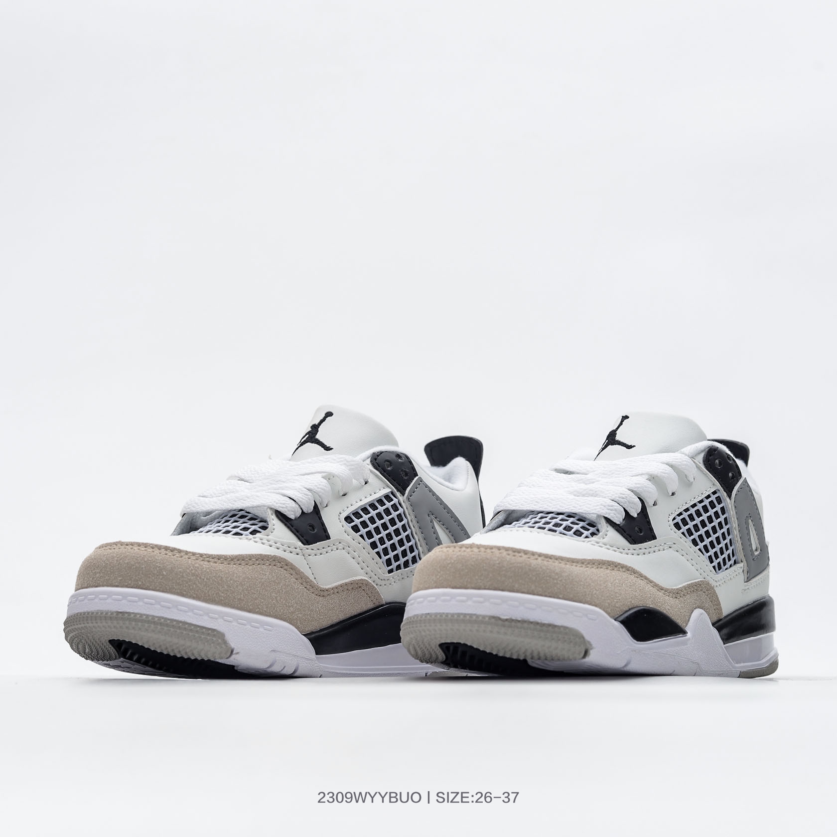 图片[5]-耐克Nike Air Jordan 4 乔4 AJ4 童鞋中帮复古休闲运动文化篮球鞋。货号：DH6927 101 尺码：26 27 28 29 30 31 32 33 34 35 36 37-选品中心