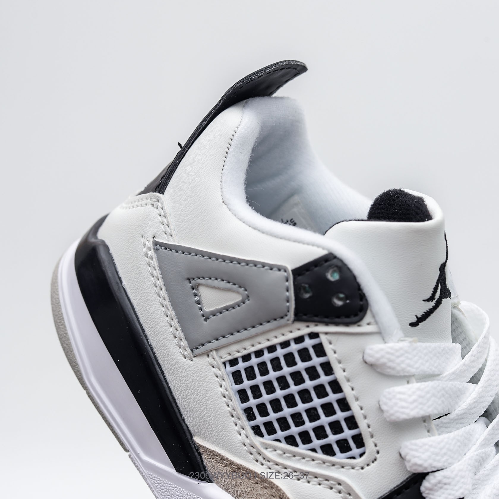 图片[7]-耐克Nike Air Jordan 4 乔4 AJ4 童鞋中帮复古休闲运动文化篮球鞋。货号：DH6927 101 尺码：26 27 28 29 30 31 32 33 34 35 36 37-选品中心