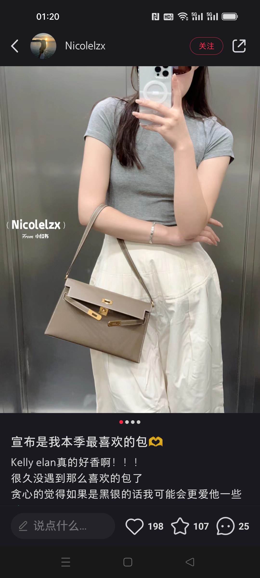 NO:699230,Kelly Elan armpit bag 27cm, original imported Esom leather [elephant gray] gold and silver buckle, upper body picture, counter synchronization, handmade wax thread sewing, pure steel hardware, in stock, Hermes, Hermes,19860909Kelly Elan 腋下包 27cm 原厂进口Esom皮【大象灰】金银扣 上身图 专柜同步 手工蜡线缝制 纯钢五金 现货,爱马仕,hermes,Hermes,,Bag