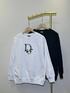 Perfect Dior Clothing Sweatshirts Black White Men Fall/Winter Collection Long Sleeve