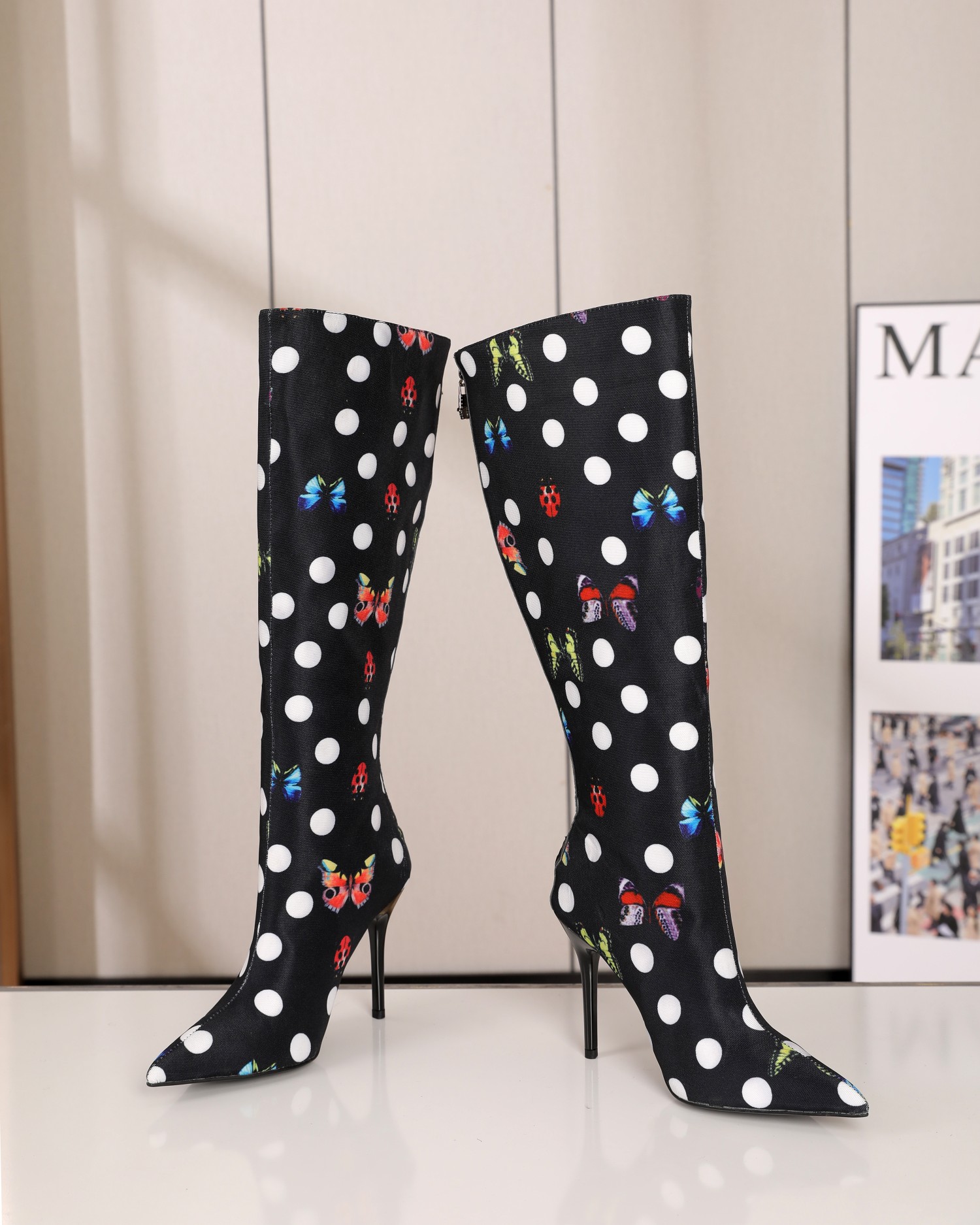 Versace Autumn/Winter Boots: High-Quality, Unique Design, 10.5cm Heel, Various Sizes - 图片 3