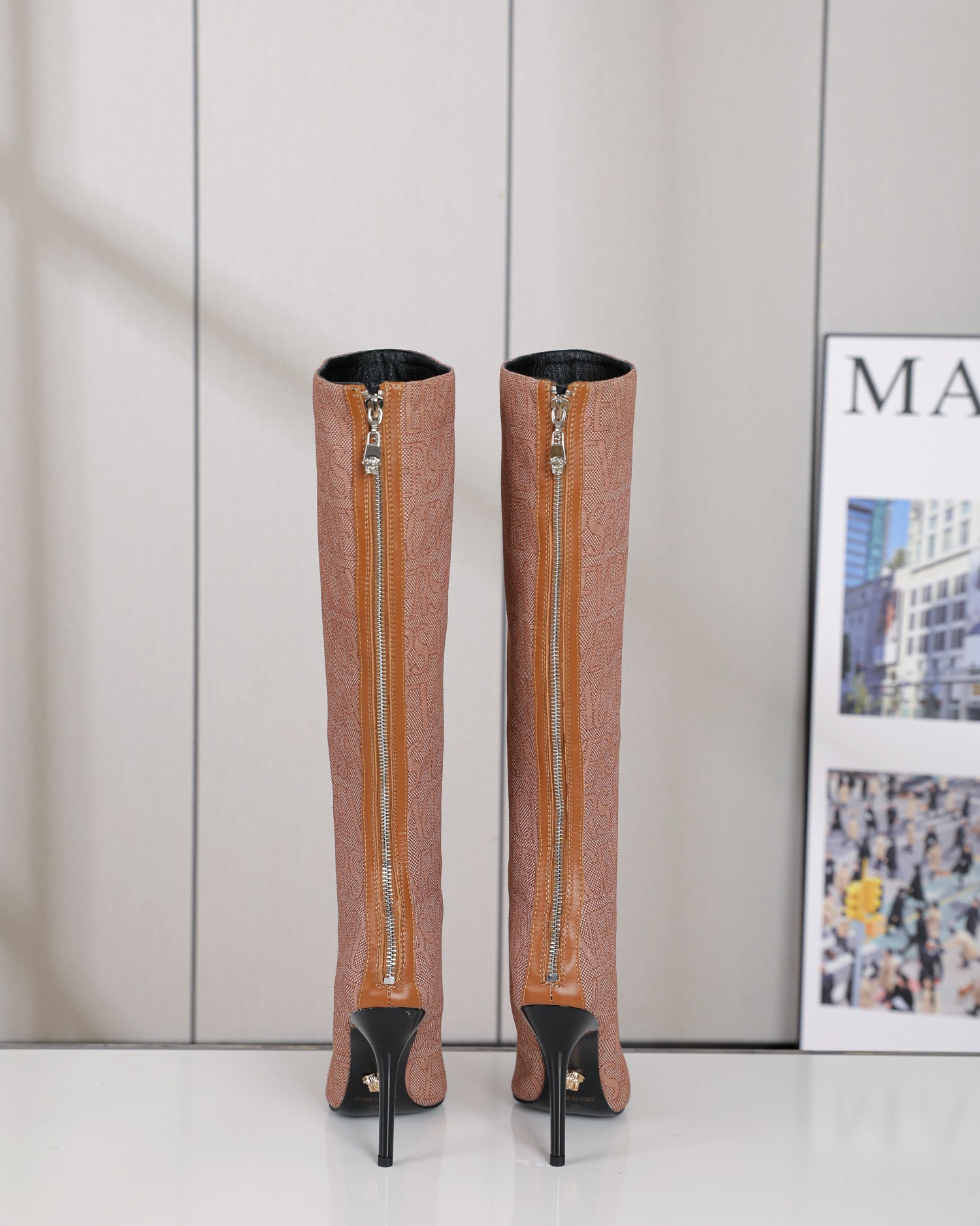Versace Autumn/Winter Boots: High-Quality, Unique Design, Size 35-42, 10.5cm Heel - 图片 5
