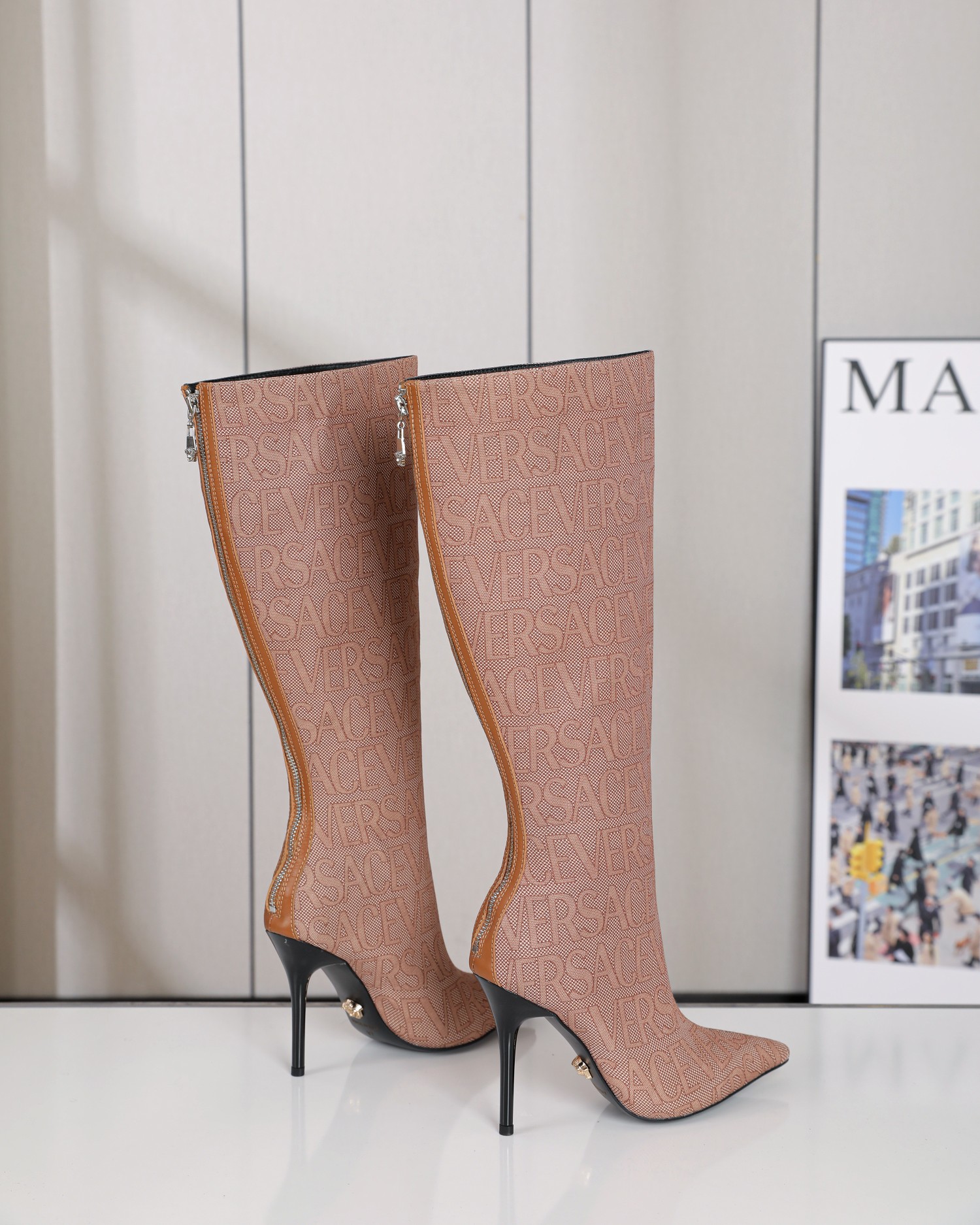 Versace Autumn/Winter Boots: High-Quality, Unique Design, Size 35-42, 10.5cm Heel - 图片 8