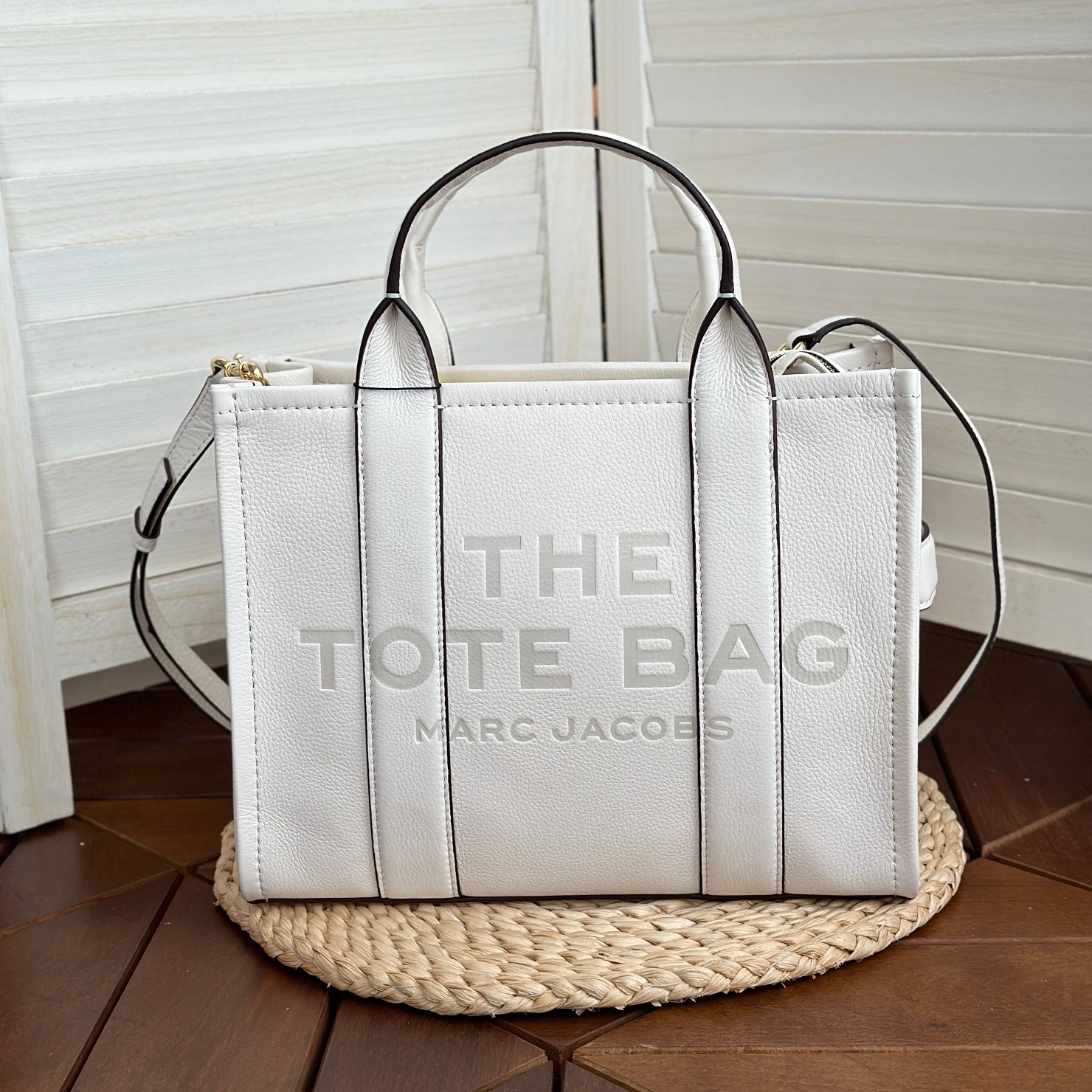 Marc Jacobs ～托特皮 白色小号33cm