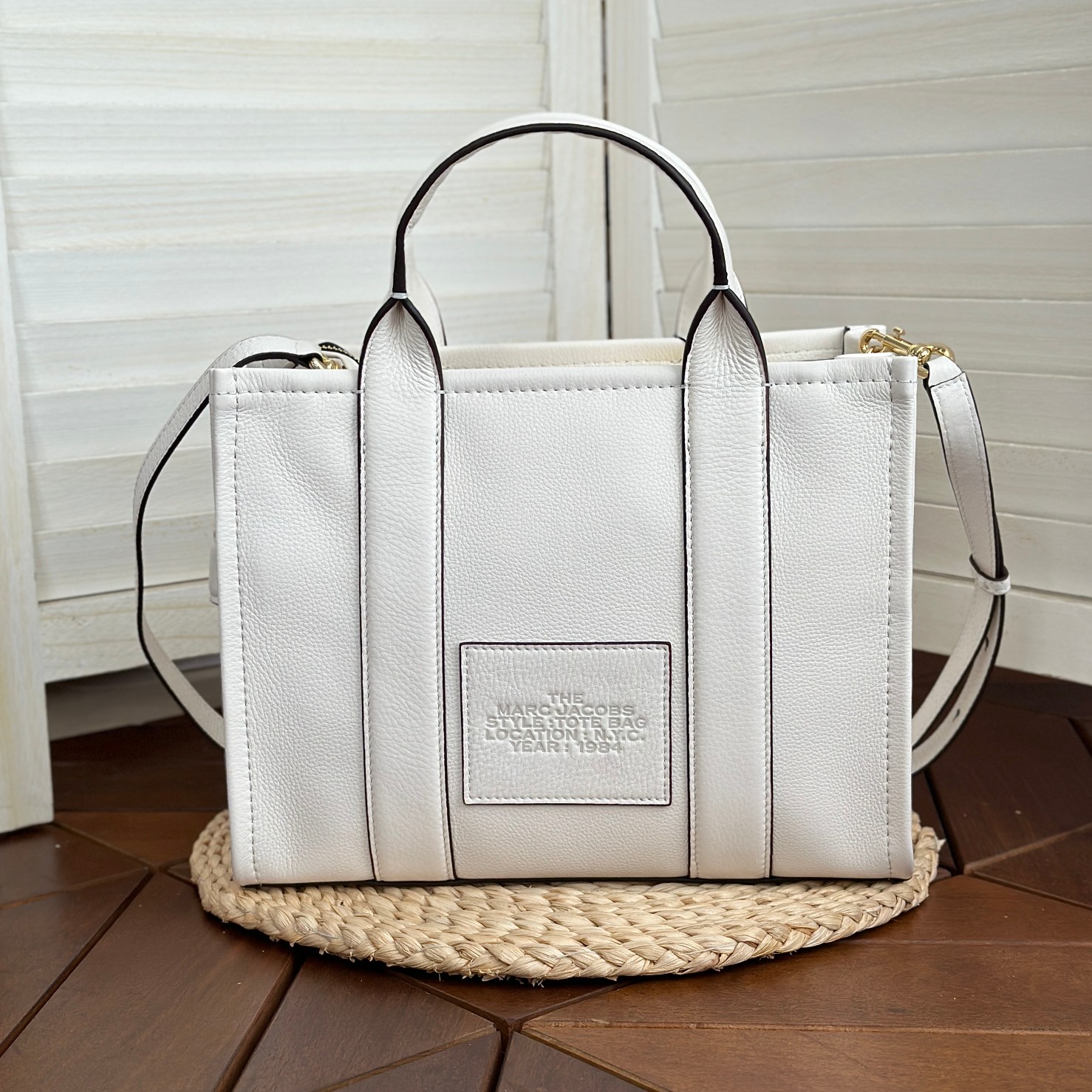 Marc Jacobs ～托特皮 白色小号33cm