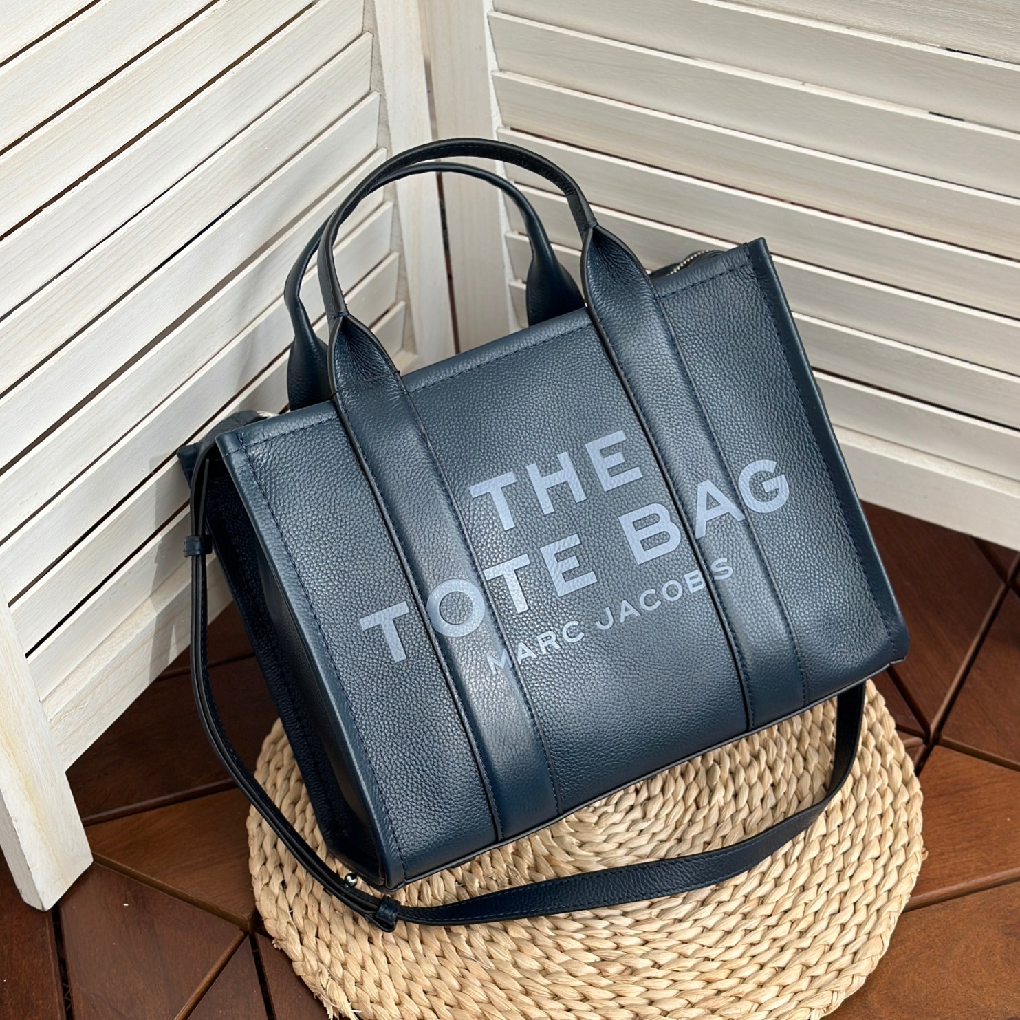 Marc Jacobs ～托特皮 深蓝色小号33cm