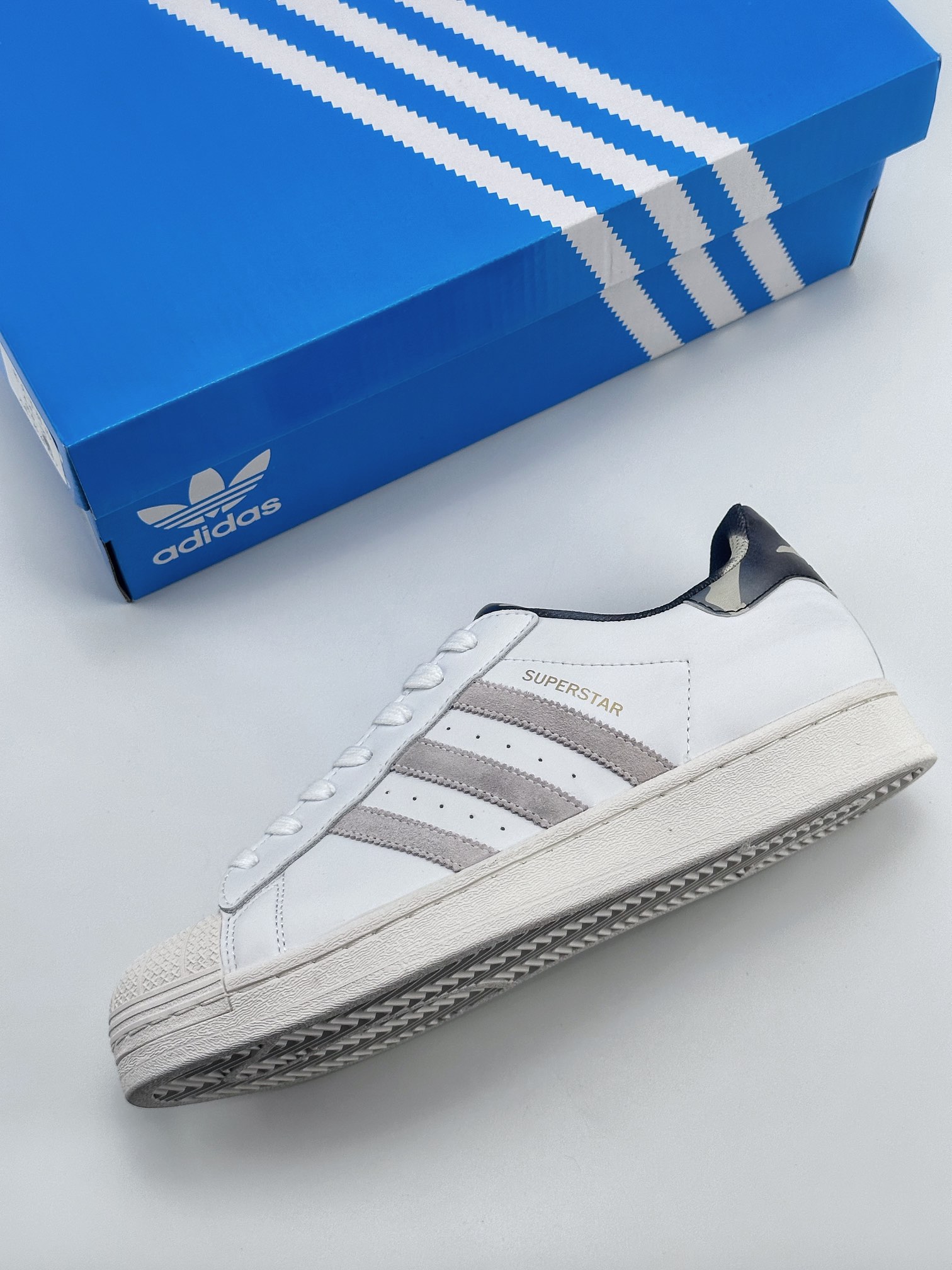 AD Originals Superstar Shell Toe White Gray Blue GY2565