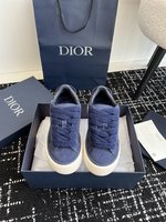 Dior Skateboard Shoes Sneakers Casual Shoes White Printing Horsehair Rubber Weave Oblique Casual