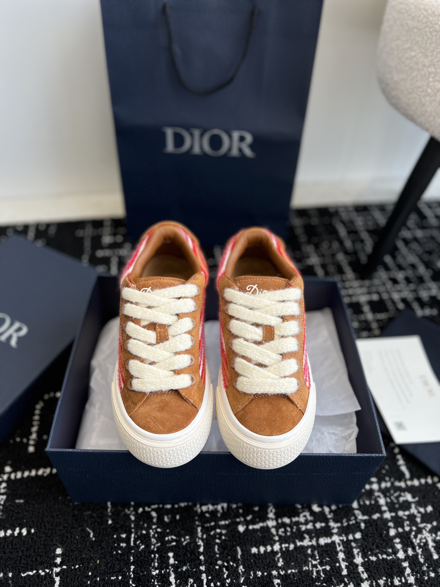 New Designer Replica
 Dior Skateboard Shoes Sneakers Casual Shoes Buy Cheap White Printing Horsehair Rubber Weave Oblique Casual