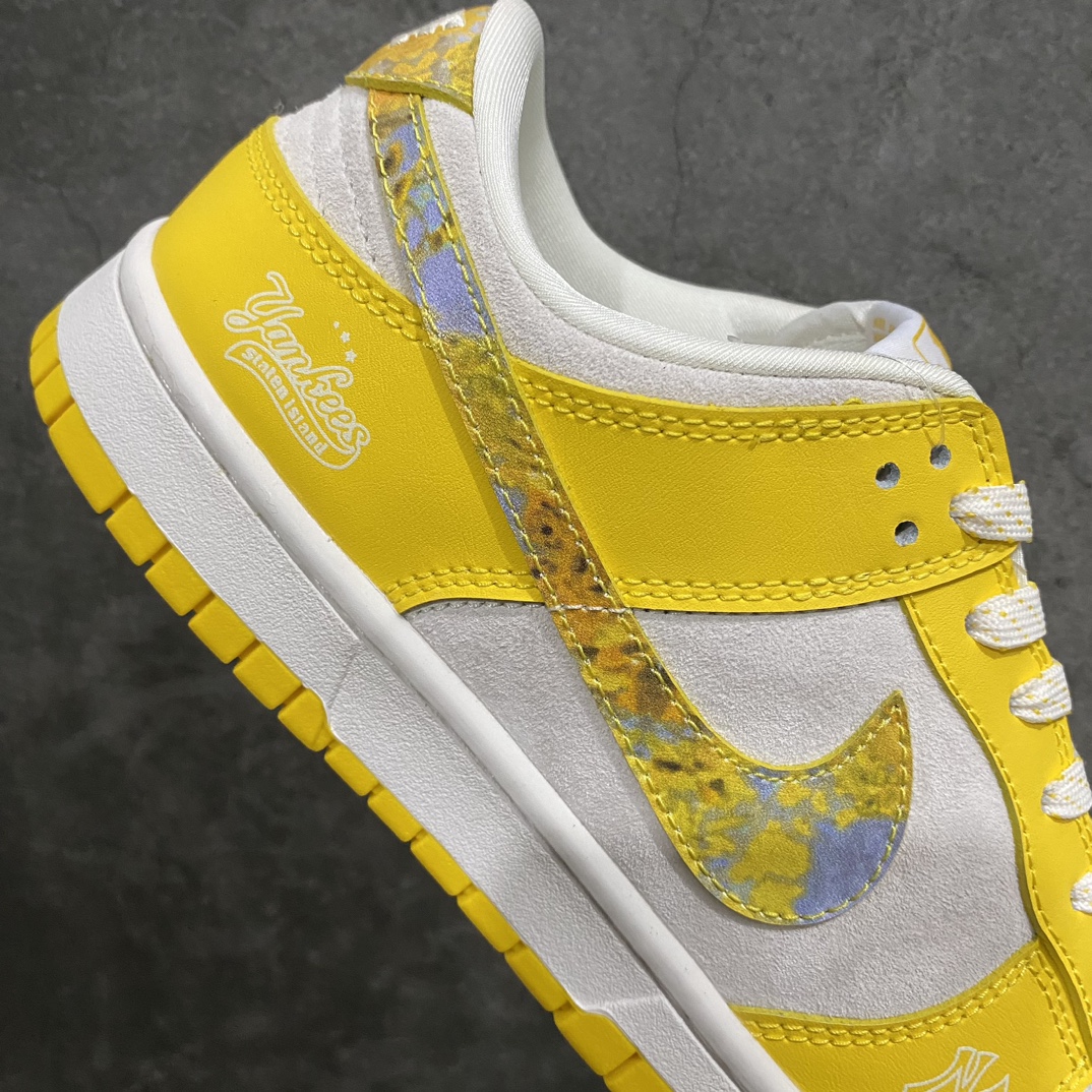 [Customized version] NK Dunk Low Retro ”DIY high-end customization” MLB joint golden autumn gray yellow FC1688-116