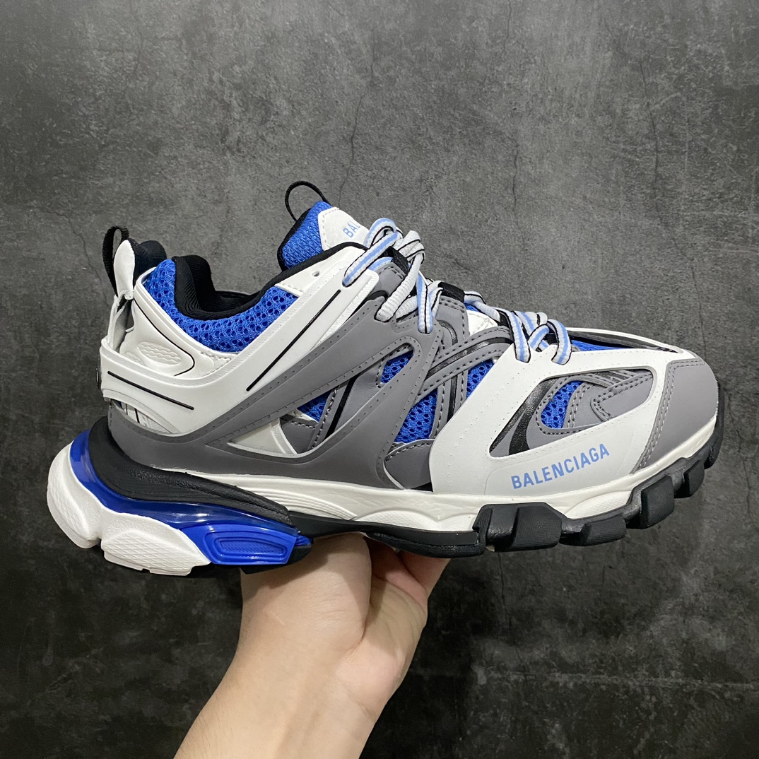 [OK Version] Balenciaga Track 3.0 Low-top Daddy Shoes White, Gray and Blue