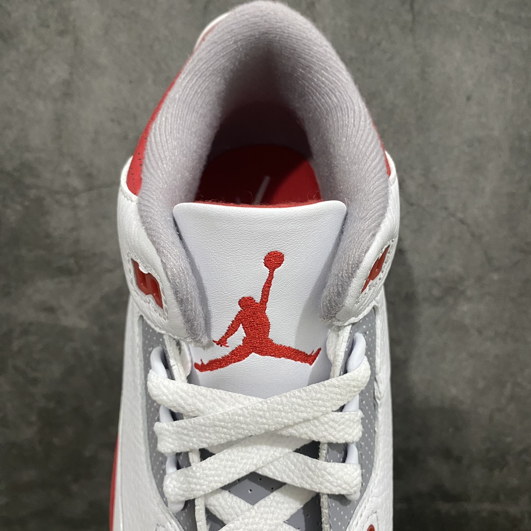 [JS pure original] Air Jordan AJ 3 OG ”Fire Red” white and red ”first year reprint” aj3 new flame red DN3707-160