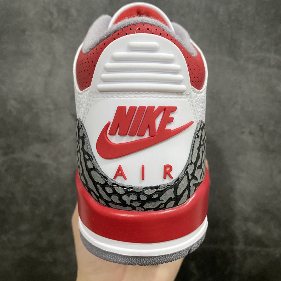 [JS pure original] Air Jordan AJ 3 OG ”Fire Red” white and red ”first year reprint” aj3 new flame red DN3707-160