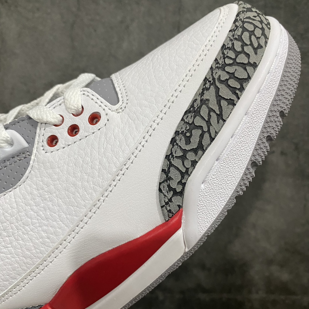 [JS pure original] Air Jordan AJ 3 OG ”Fire Red” white and red ”first year reprint” aj3 new flame red DN3707-160