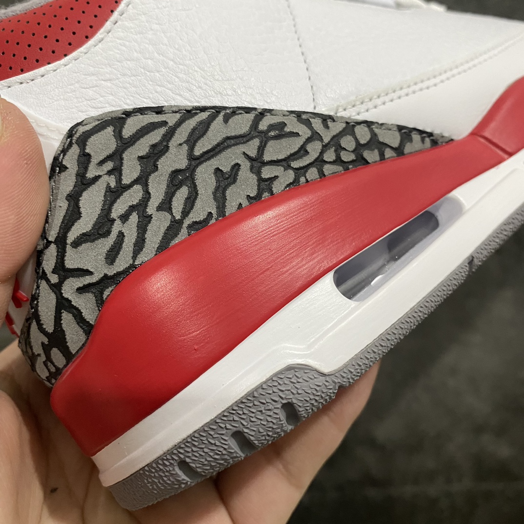 图片[4]-【JS纯原版】Air Jordan AJ 3 OG ”Fire Red”白红“元年复刻”aj3新火焰红 DN3707-160n顶级版本 原厂皮料 细节完美高端外贸客户首选版本 尺码：40.5-47.5-莆田鞋批发中心