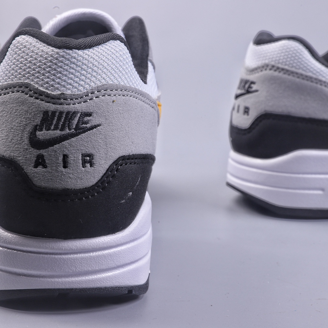 Nike Air Max 1 white, black and yellow retro casual running shoes FD9082-104