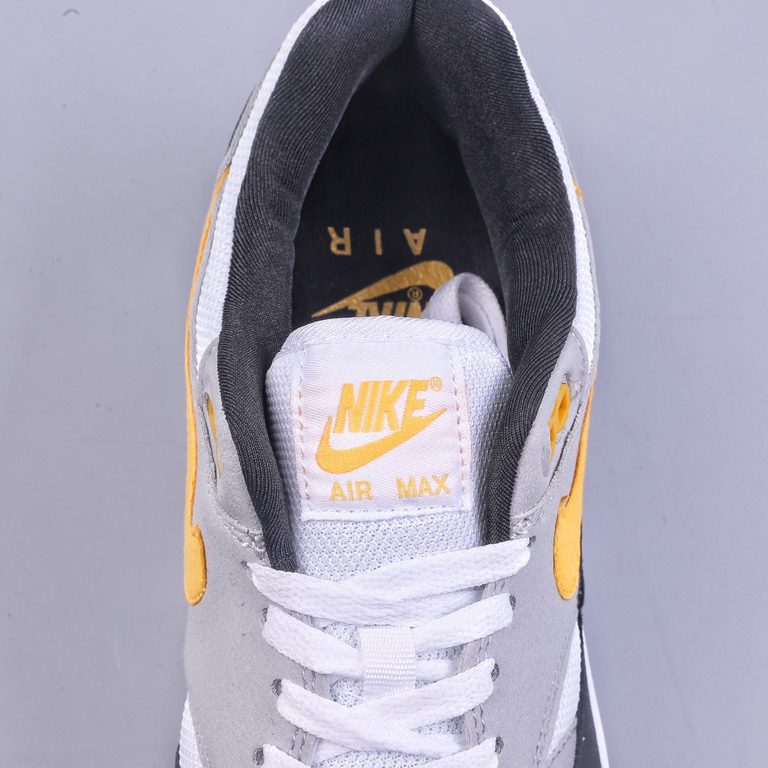 Nike Air Max 1 white, black and yellow retro casual running shoes FD9082-104