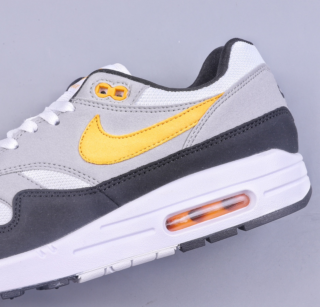 Nike Air Max 1 white, black and yellow retro casual running shoes FD9082-104