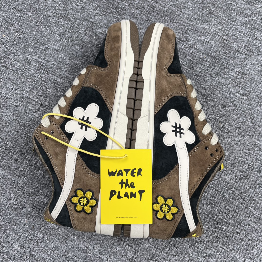 Dunk wate the plant small flower fashion coffee color