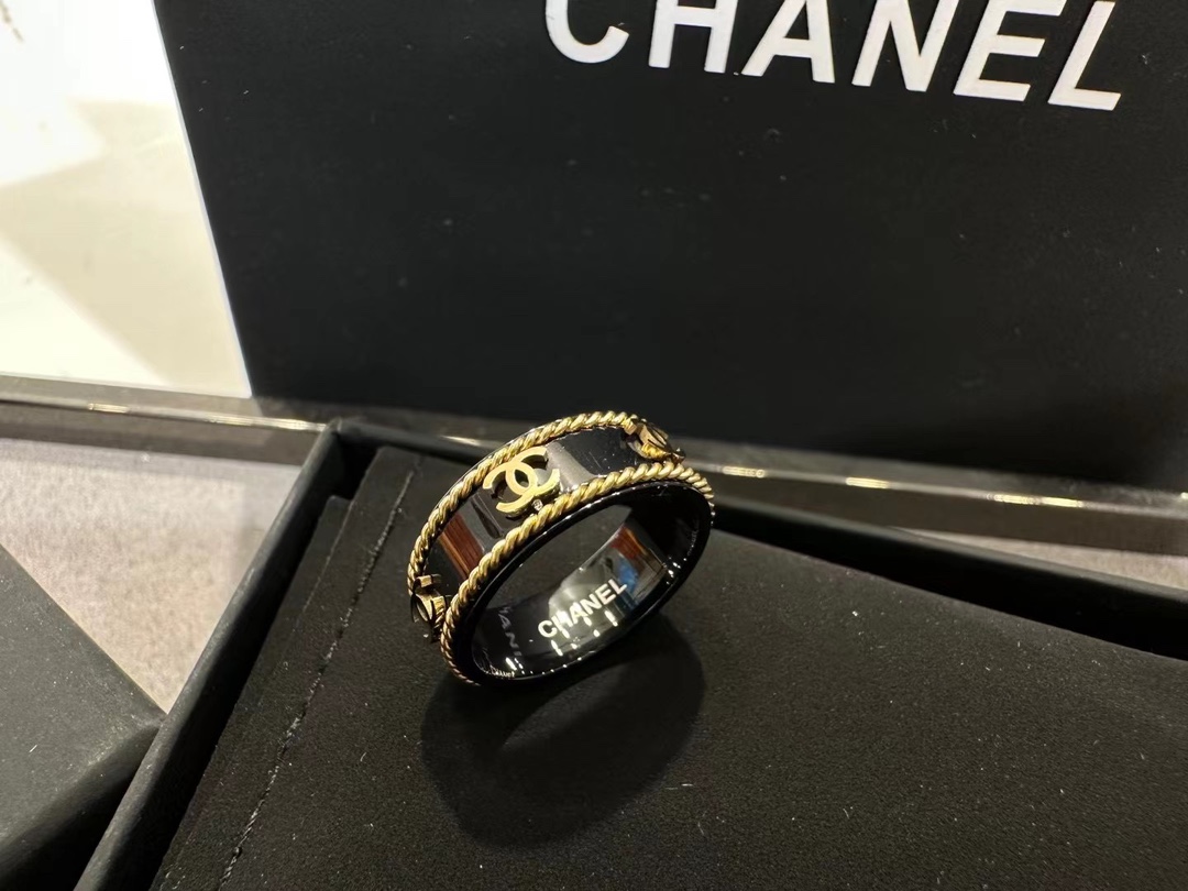 Chanel Juwelen Ring- Schwarz Unisex