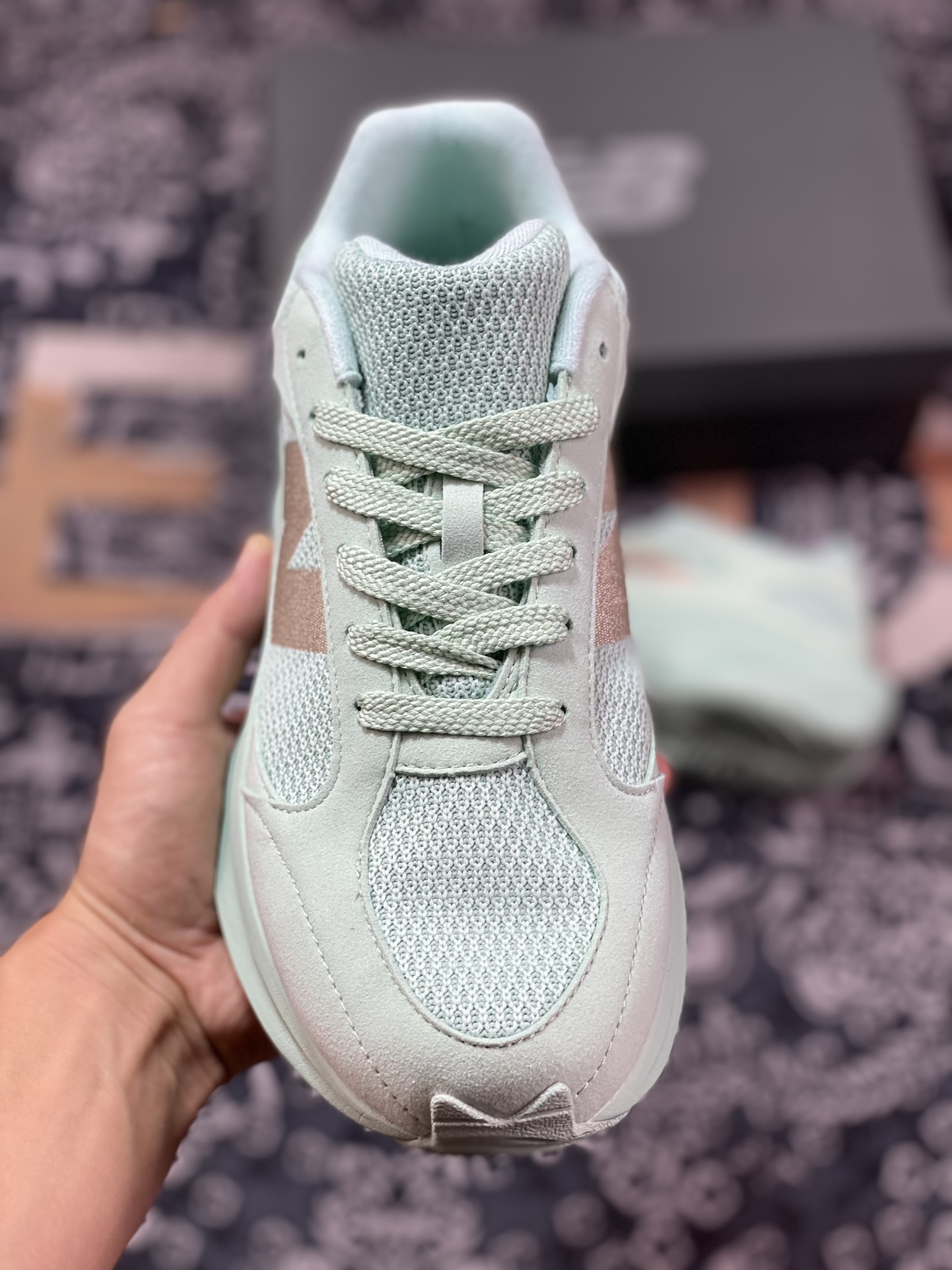 New Balance Warped Runner ”Mint/Rose Gold” dynamic running series low-top running shoes ”Suede mint green rose gold” UWRPDLGG