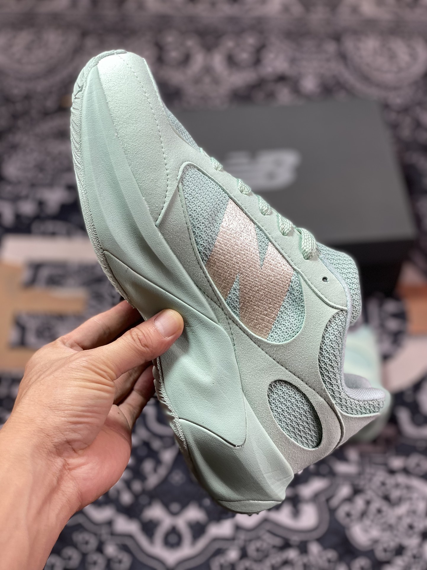 New Balance Warped Runner ”Mint/Rose Gold” dynamic running series low-top running shoes ”Suede mint green rose gold” UWRPDLGG